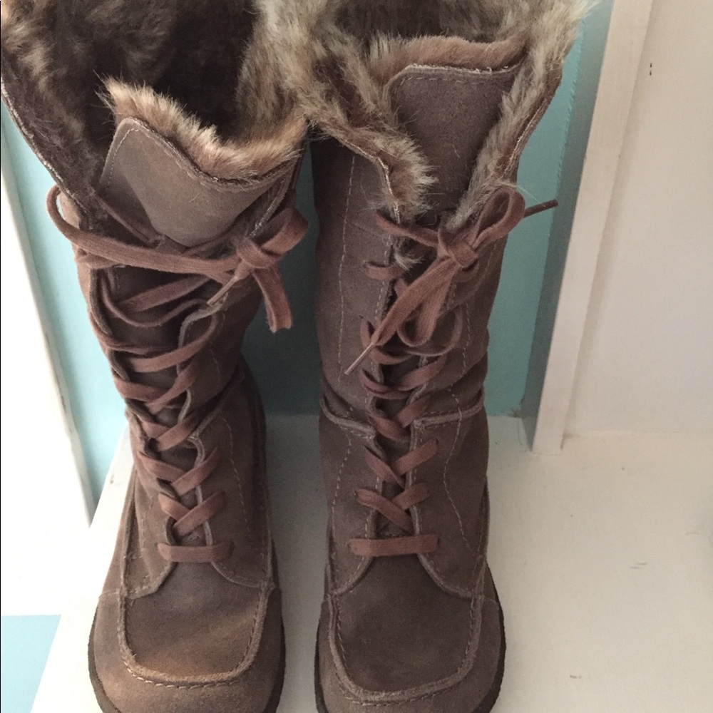 Sam Edelman fur suede boots.